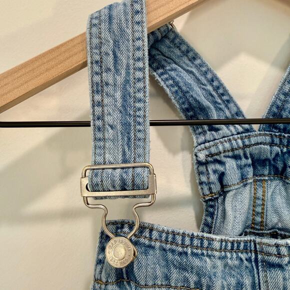 GAP Distressed Patchwork Denim Overalls Women’s Small Gap For Good - Picture 7 of 13